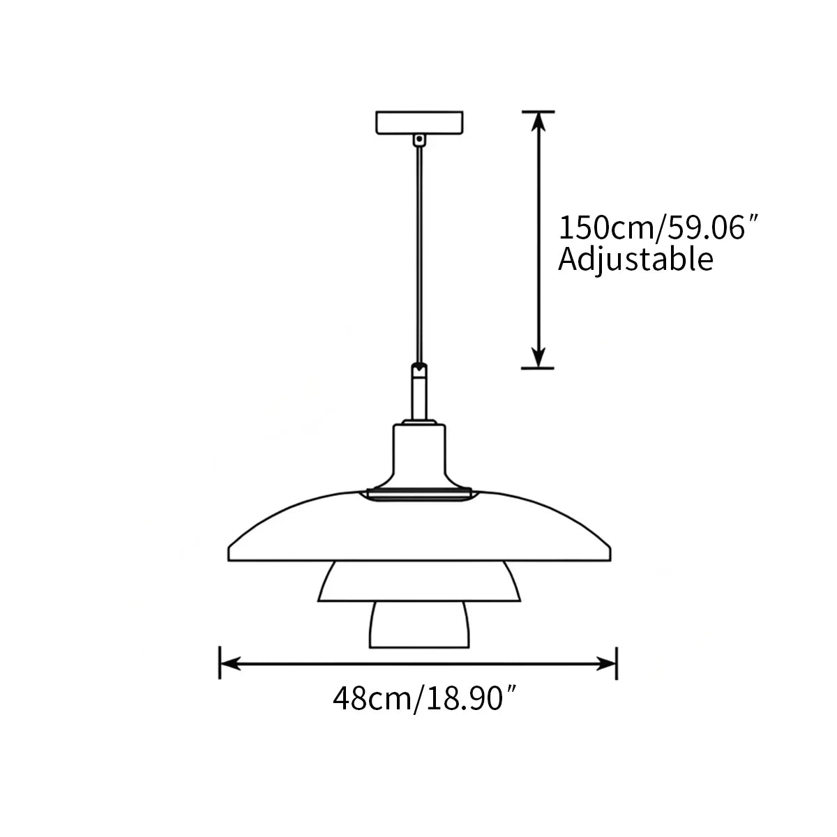 Lampu Gantung Kaca Reka Bentuk Denmark untuk Dapur - Orntli