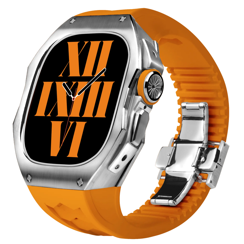 Titán tok és szilikon szíj Apple Watch Ultra-hoz