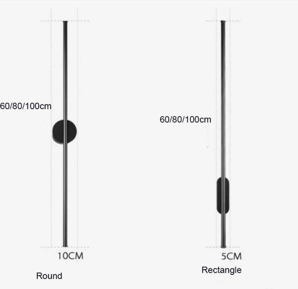 Vrimlo svart rörvägglampa
