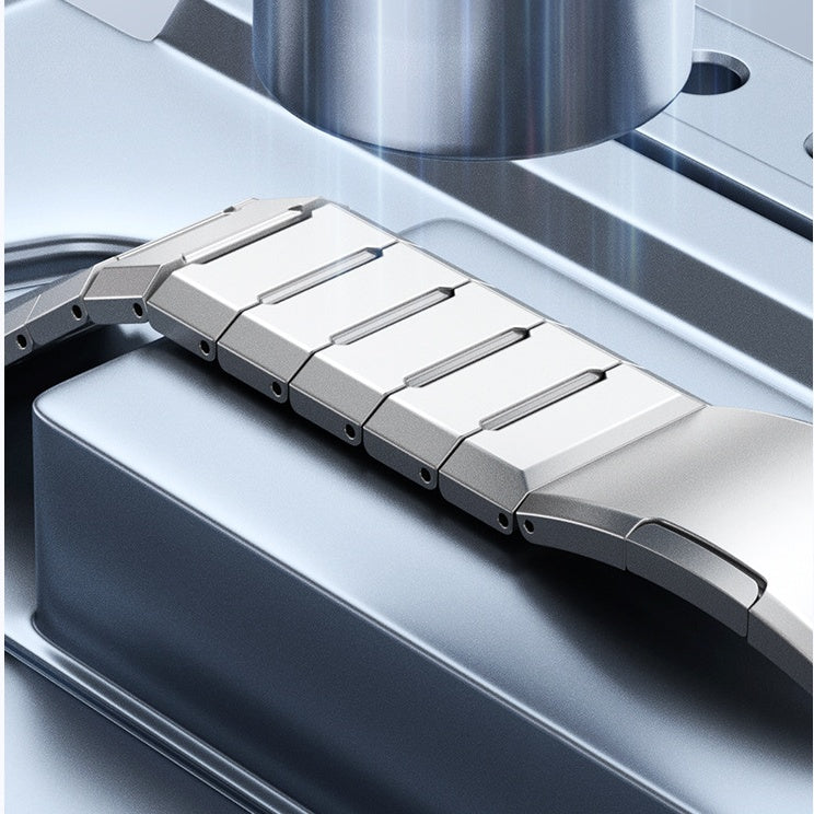 Geometriskt avsnitt strömlinjeformad stålfjäder lämplig för Samsung klockarmband