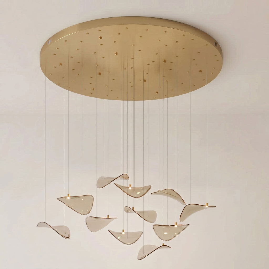 Wave Floating Leaf Chandelier - Vakkerlight