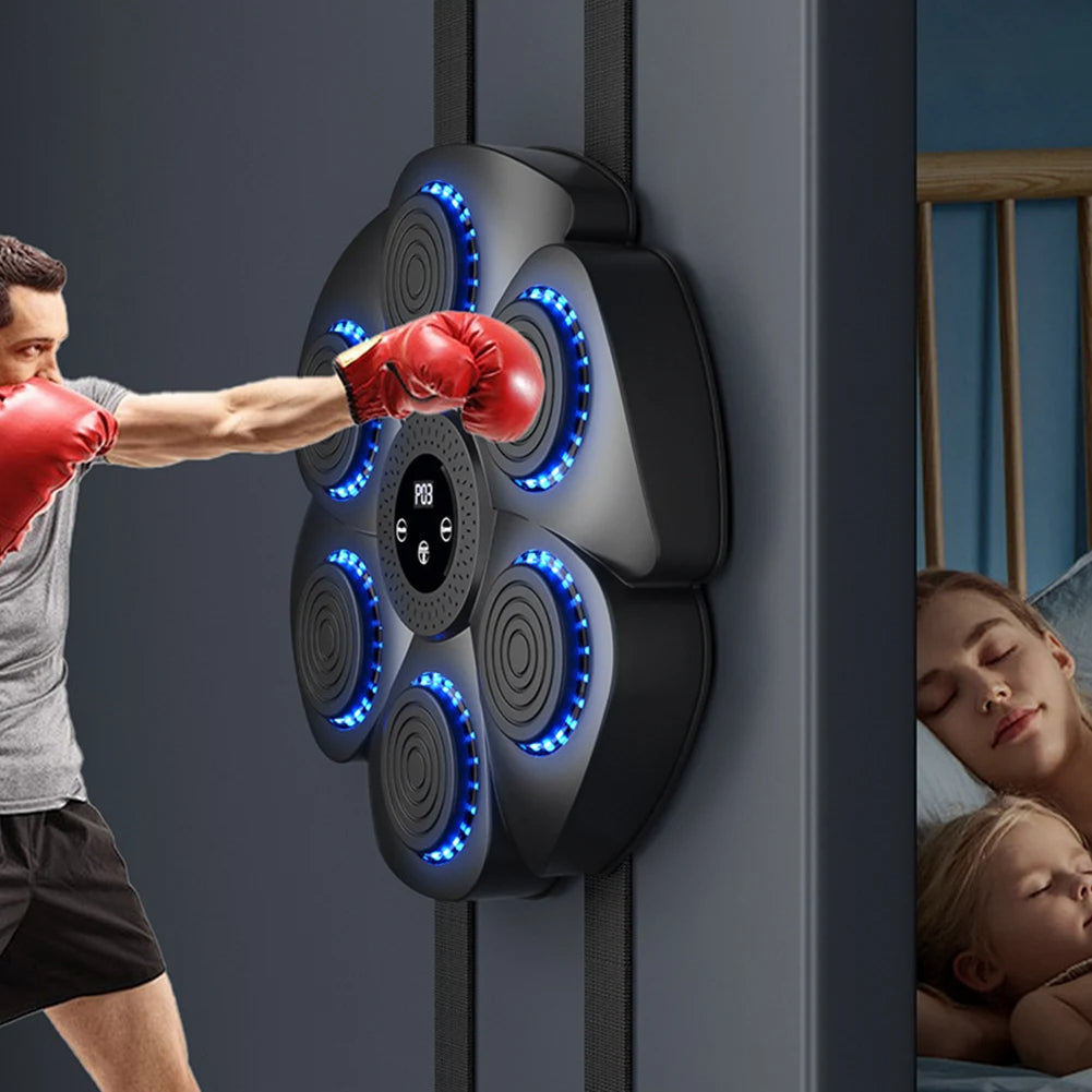 Machine de boxe musicale intelligente pour entraînements interactifs de frappe