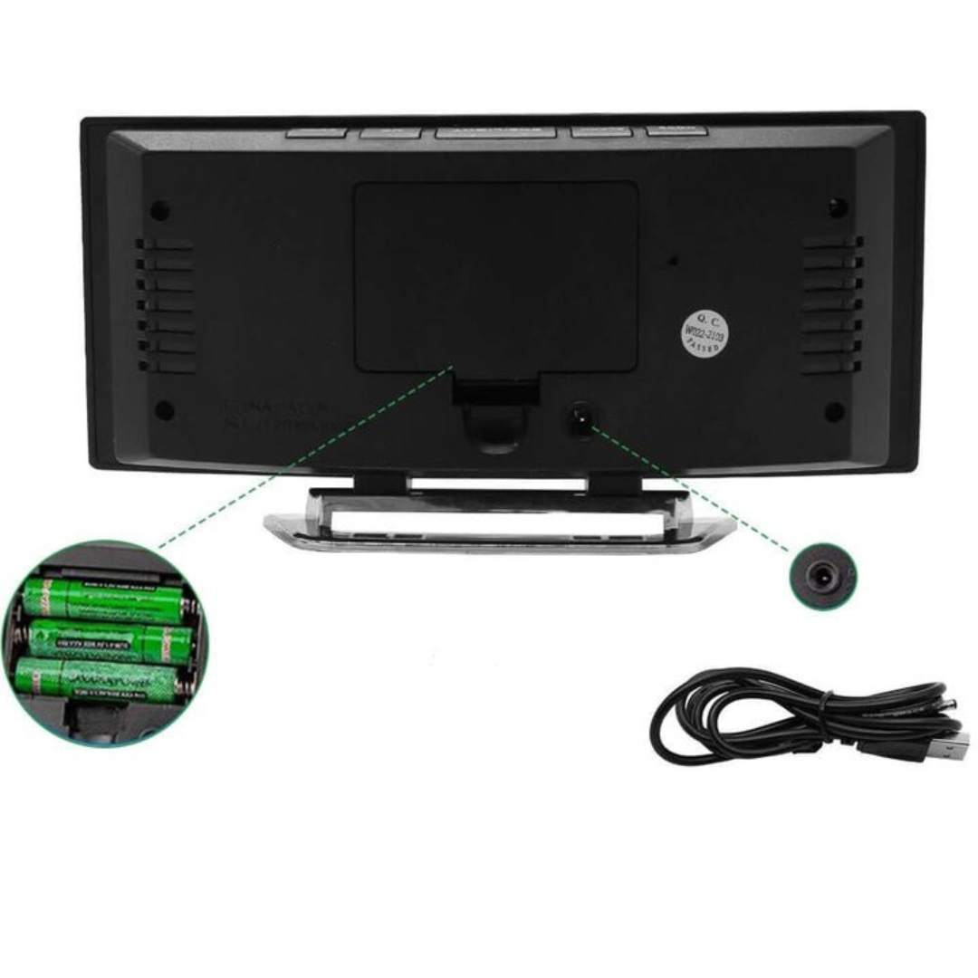 モダンなナイトスタンド用ルマシンクLED目覚まし時計 日常使用