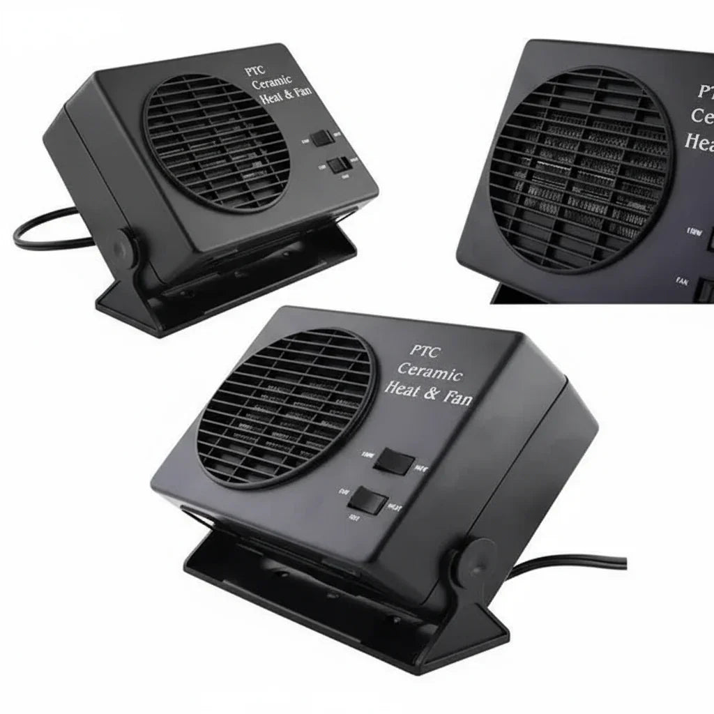 Calefactor Cerámico para Coche NovaHeat 12V 150W-300W con Ventilador y Desempañador con Termostato Automático