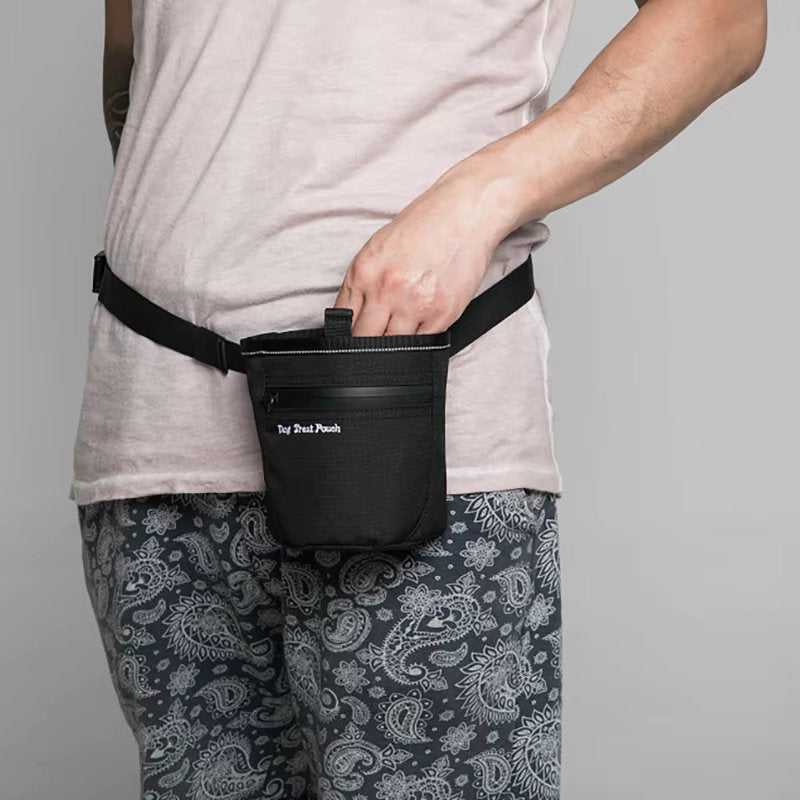 Sac de friandises pour chien avec sangle de taille – Compagnon d'entraînement mains libres pour animaux