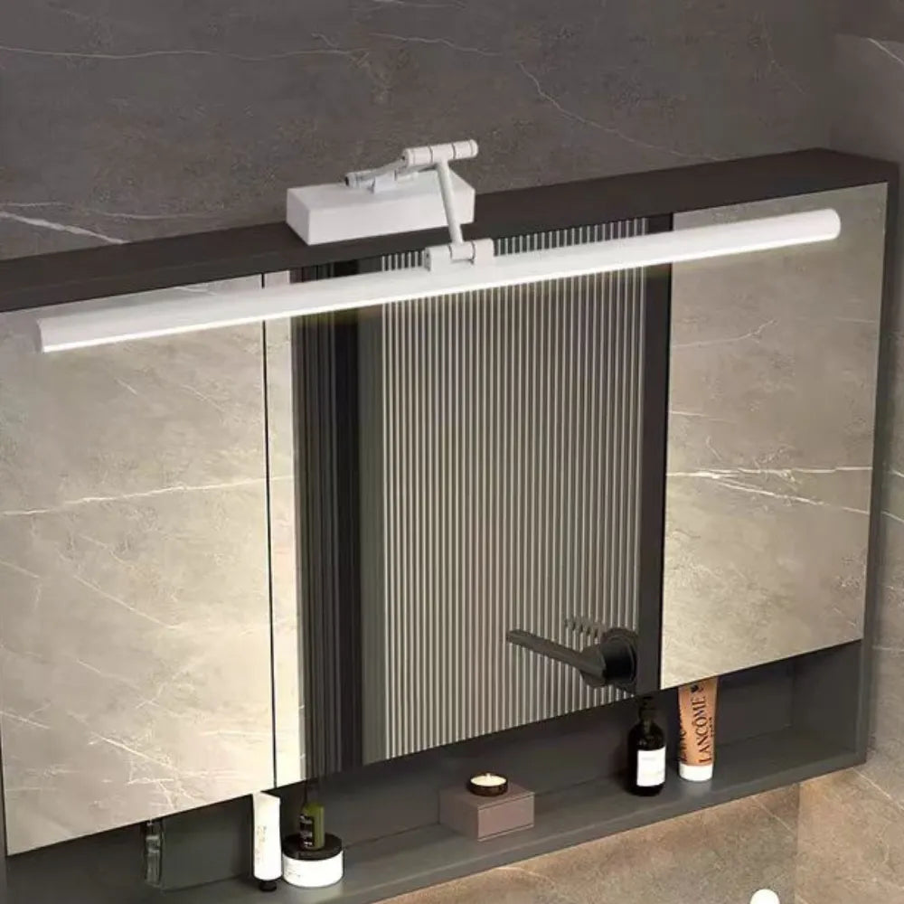Volo LED Wall Lamp — Modern Linear Metal Frame, Mirror-Front Vanity Light