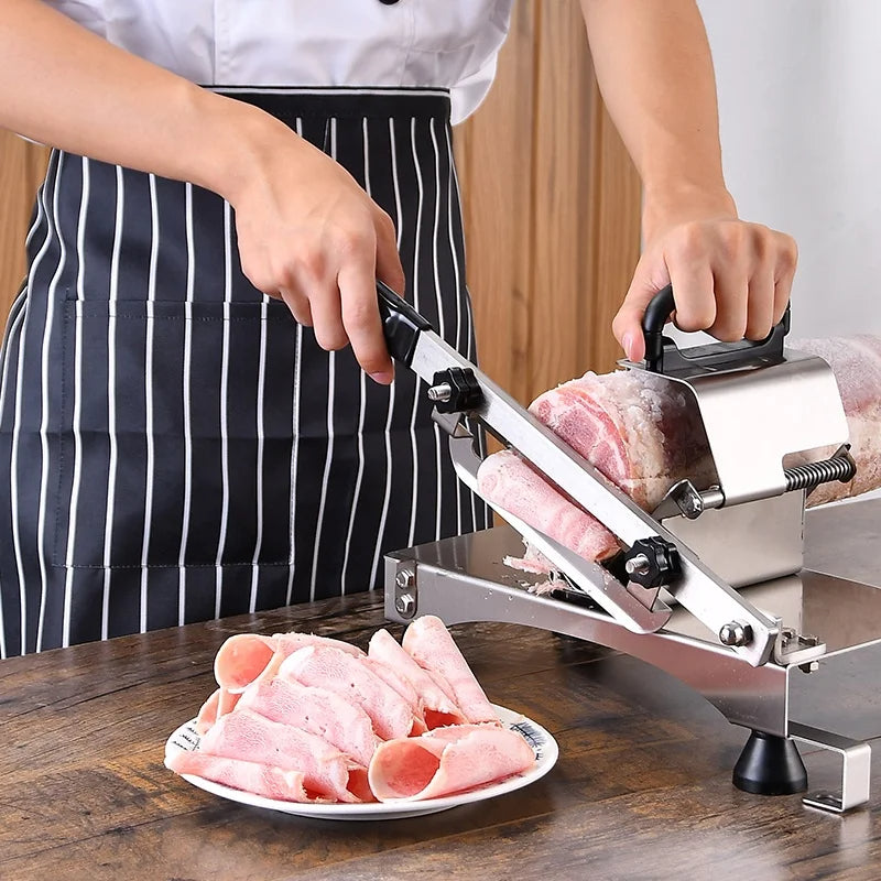Feliator profesional de carne și tăietor manual din oțel inoxidabil
