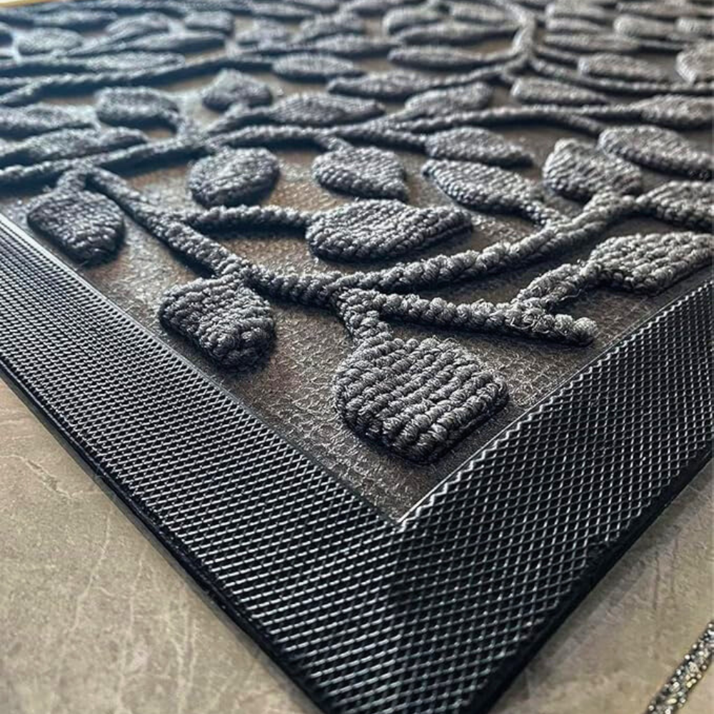 Grønn inngangsdørmatte tungt bruk sklisikker innendørs teppe