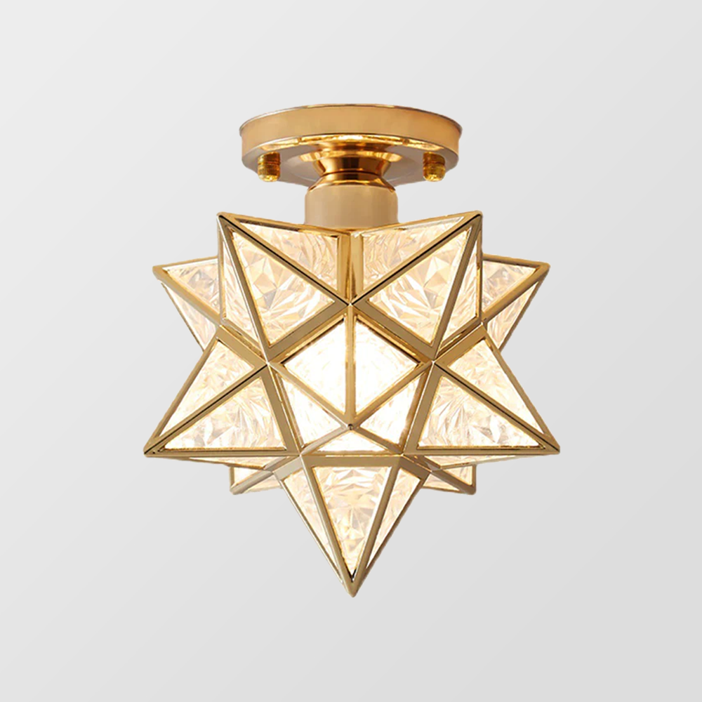 Plafonnier en forme d’étoile - Lampe design à lumière géométrique