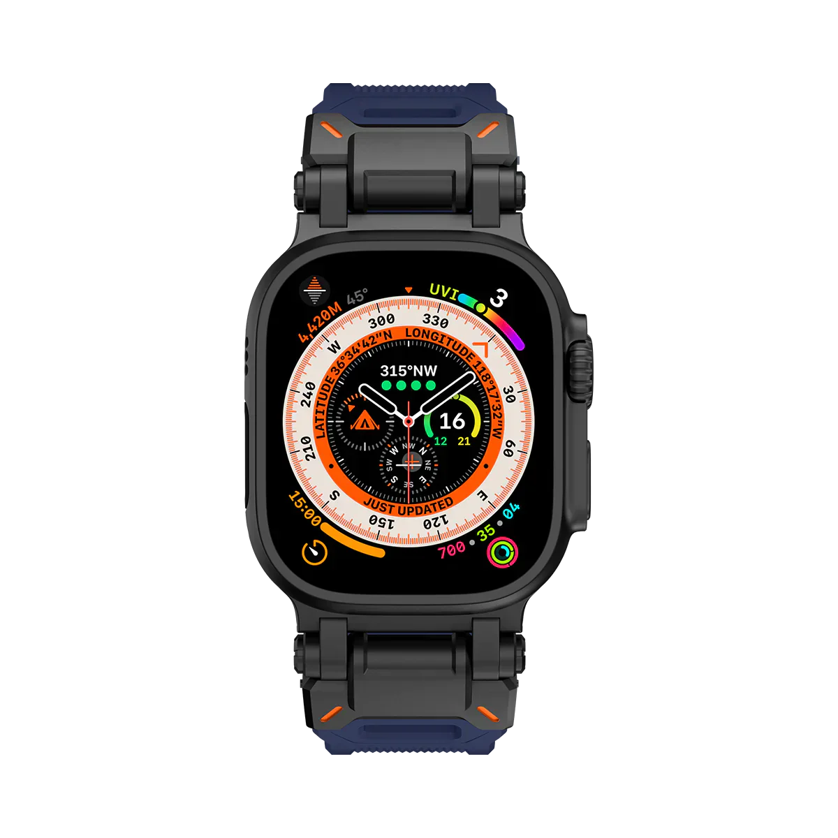 Új titán fém fej szilikon szíj Apple Watch-hoz