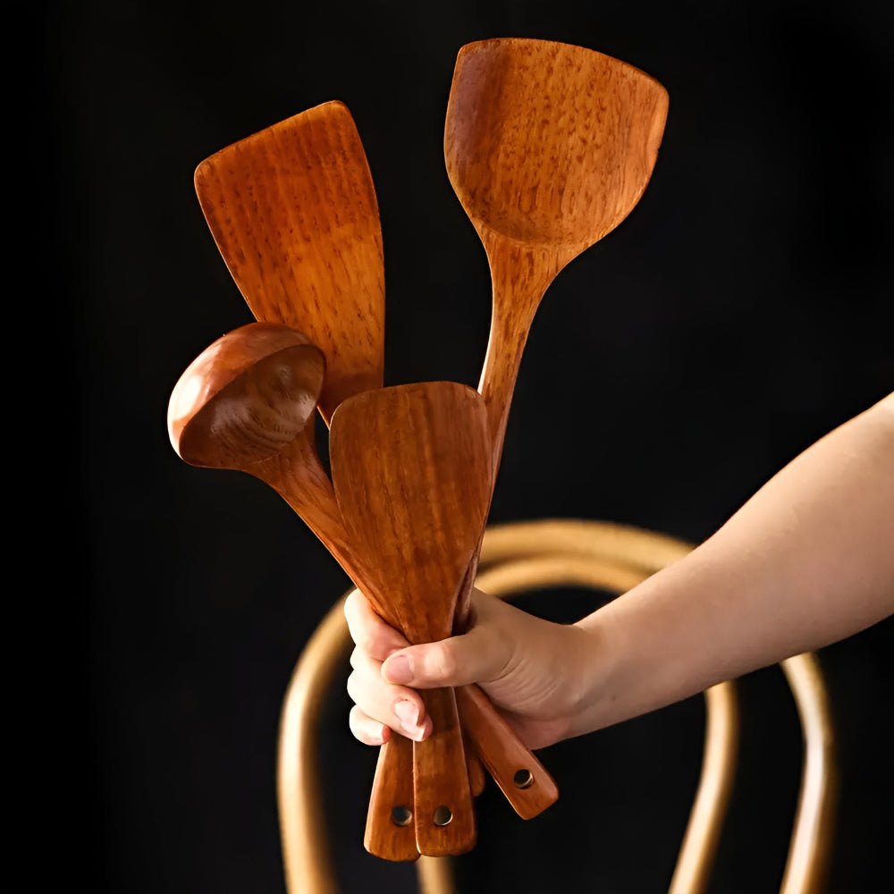 Set Peralatan Dapur Kayu | 4 keping