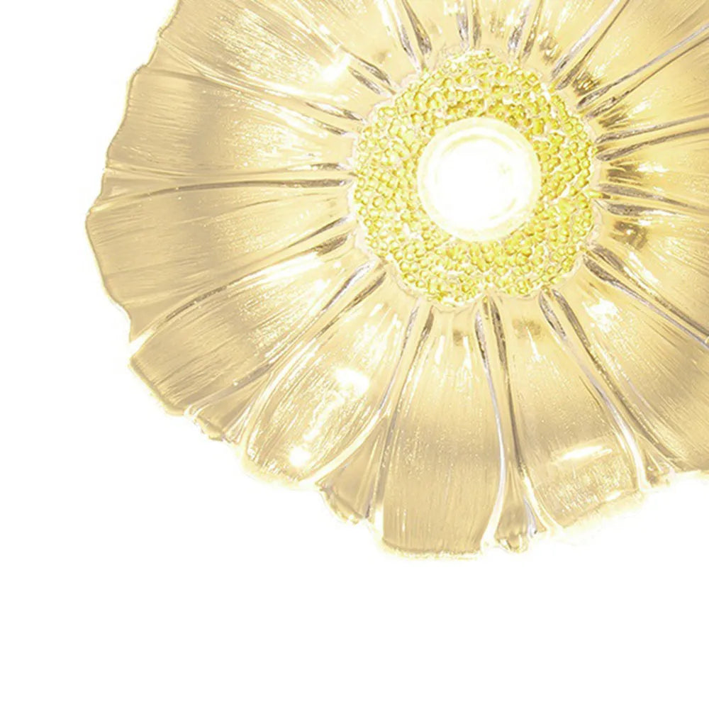 Lámpara colgante de vidrio con forma de flor Calia - luminaria de techo vintage