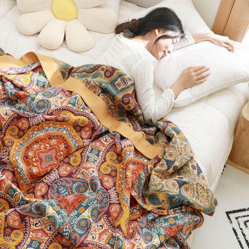 Sunrise Boho käännettävä viltti