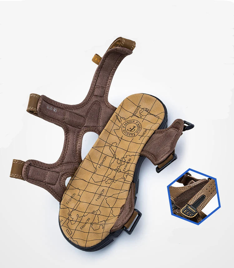 Sandal Velcro Ortopedik ErgoStep Dengan Tapak Kaki Ergonomik Dan Tali Laras