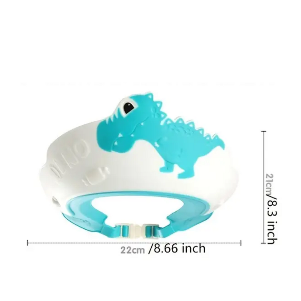 SplashSafe Dino | Badehette som beskytter mot vann og sjampo