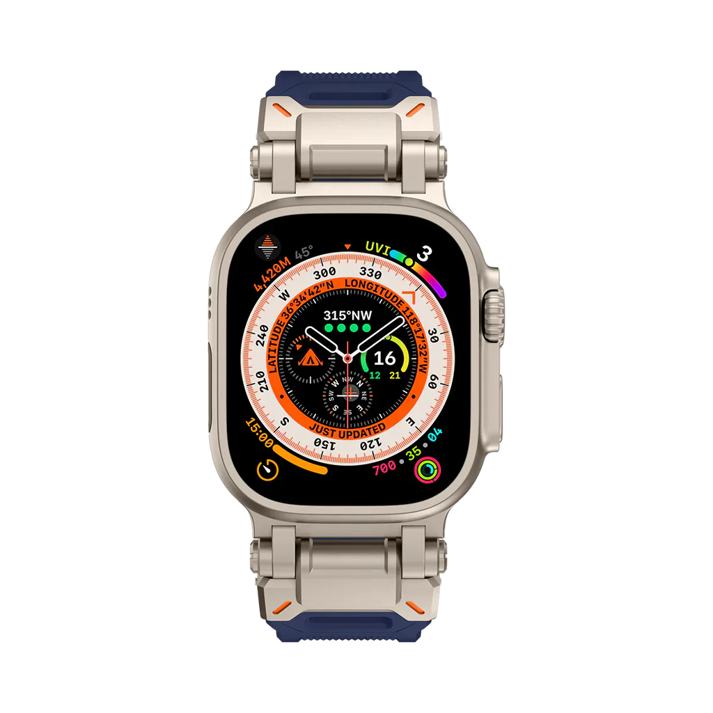 Új titán fém fej szilikon szíj Apple Watch-hoz