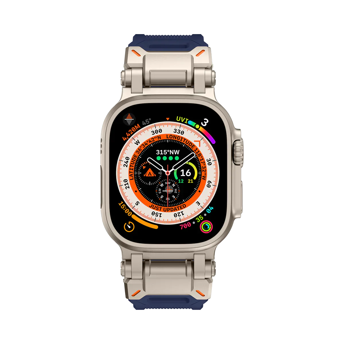 Új titán fém fej szilikon szíj Apple Watch-hoz