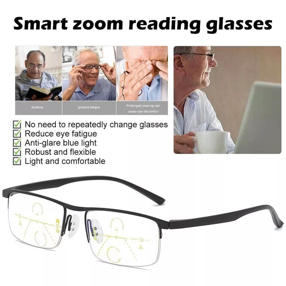 Occhiali da sole intelligenti con lenti progressive