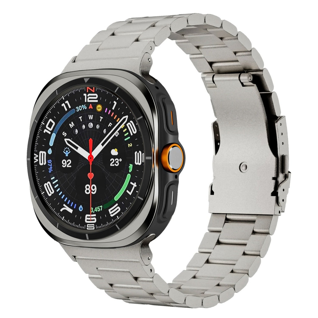 Anel de Titânio Estilo Empresarial para Samsung Watch Ultra