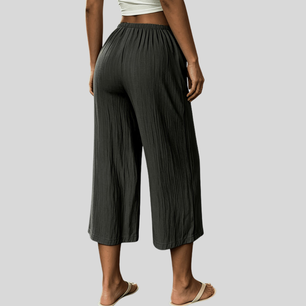 Pantalon Capri large décontracté