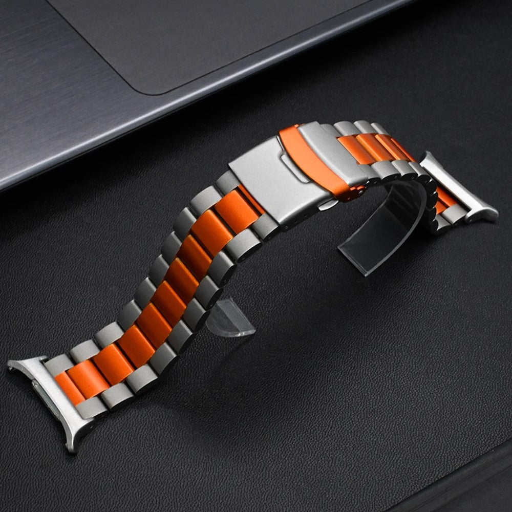 Anel de Titânio Estilo Empresarial para Samsung Watch Ultra