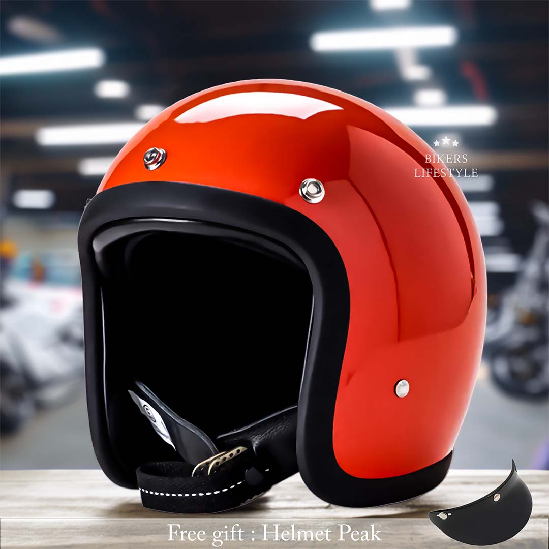 Casque de moto ancien profil bas certifié DOT et ECE