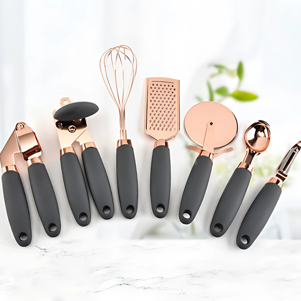 7 részes rózsaarany főzőkészlet