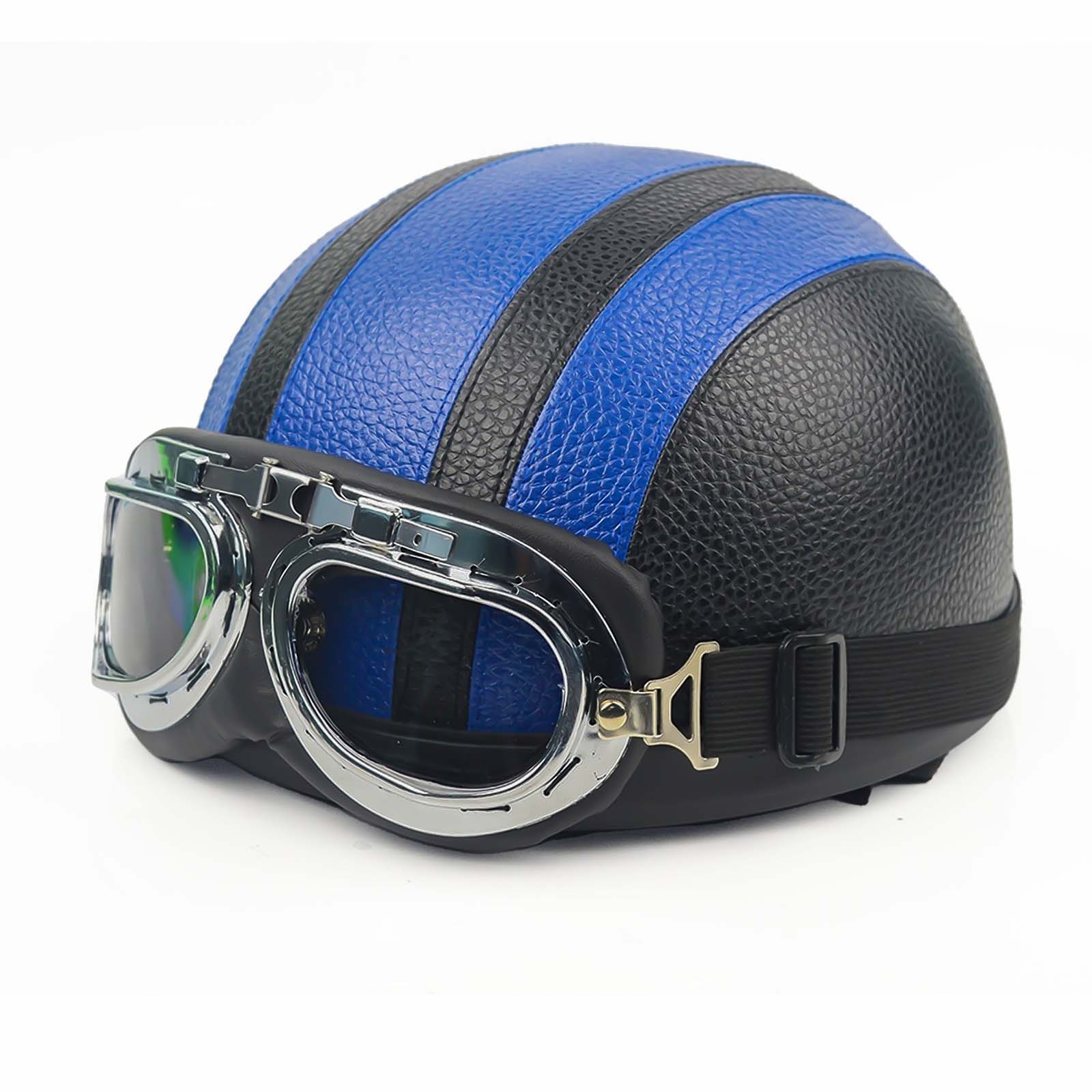 复古风格半罩巡航摩托车头盔骑士用