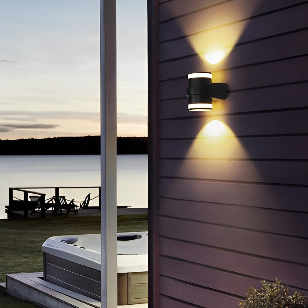 Lámparas circulares LED de pared Wiona — Láminas reflectantes integradas