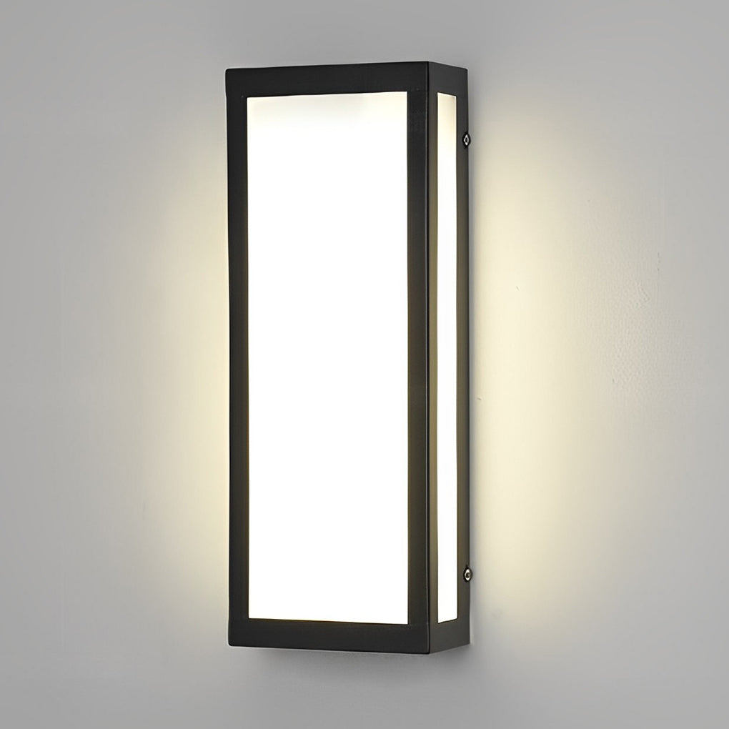 Obdélníkové nástěnné LED svítidlo Wealy — moderní venkovní design