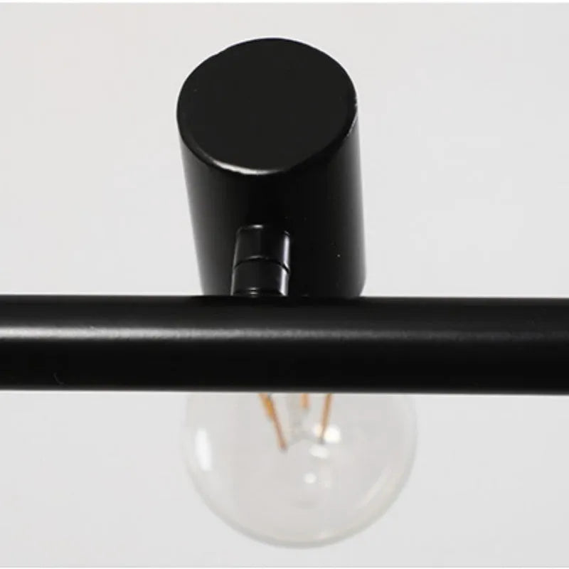 Epoch vintage LED-lysekrone — robust sort metalramme