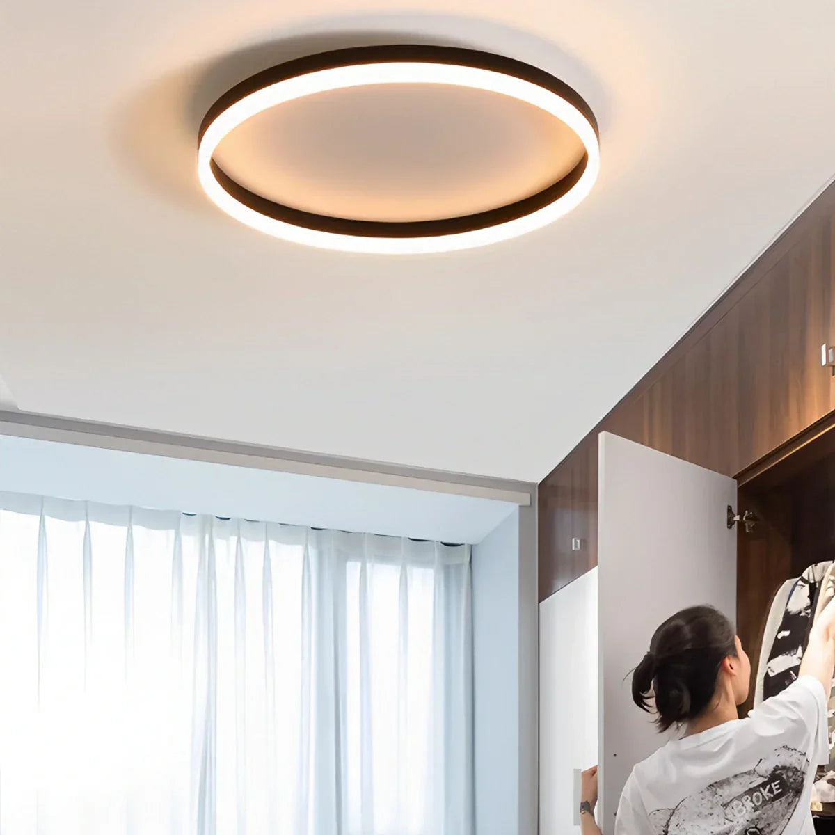 Noordse ronde LED-plafondlamp voor slaapkamer - Orntli