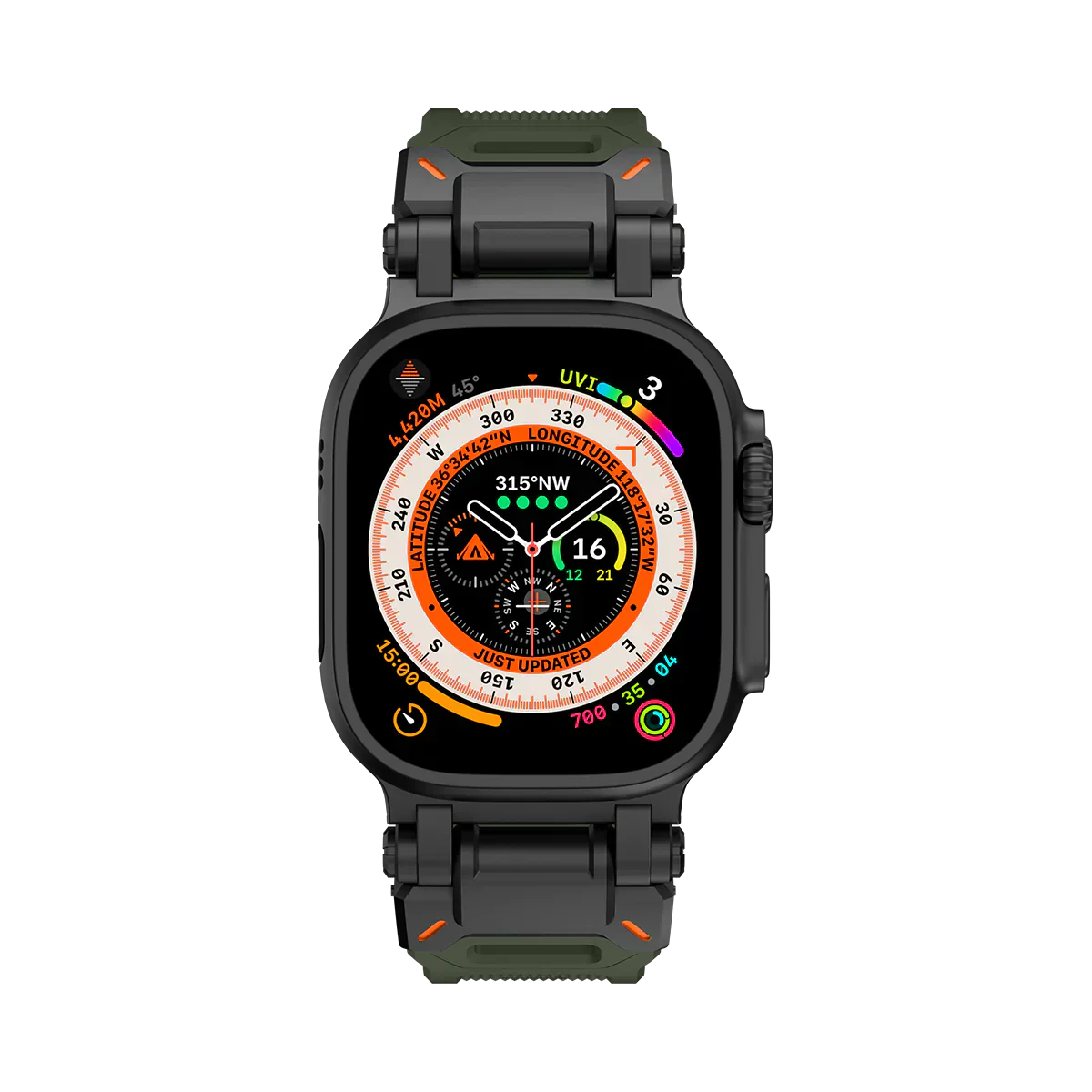 Új titán fém fej szilikon szíj Apple Watch-hoz