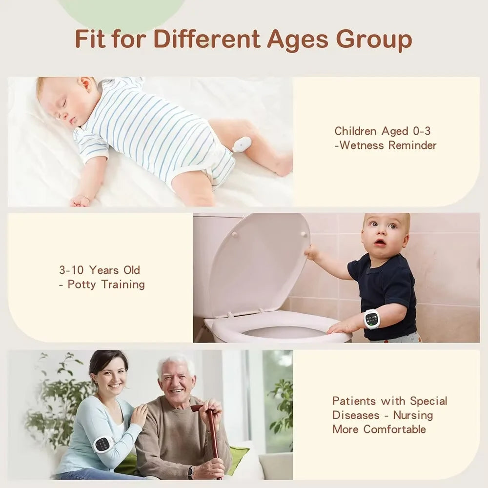 Alarma para niños con sensor de vibración para entrenamiento nocturno contra la enuresis