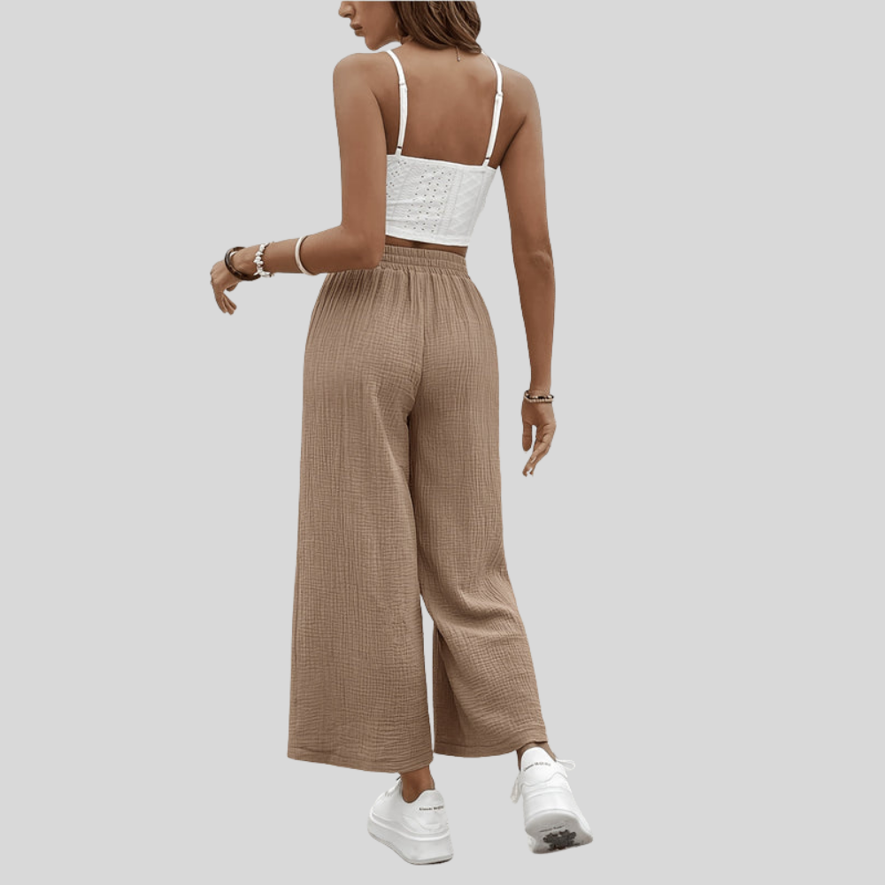 Elastic Cropped Summer Pants