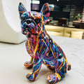 Figurine de graffiti bouledogue artistique