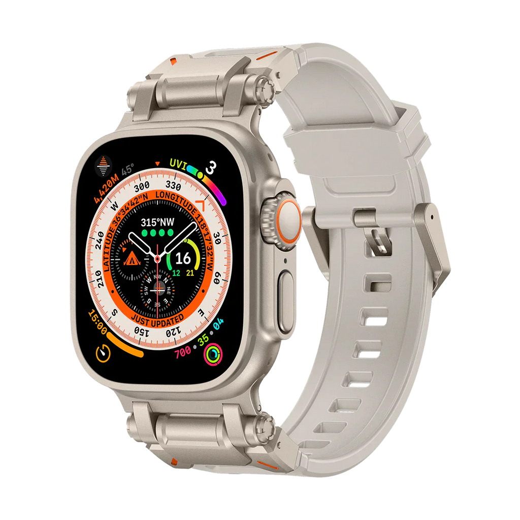 Új titán fém fej szilikon szíj Apple Watch-hoz