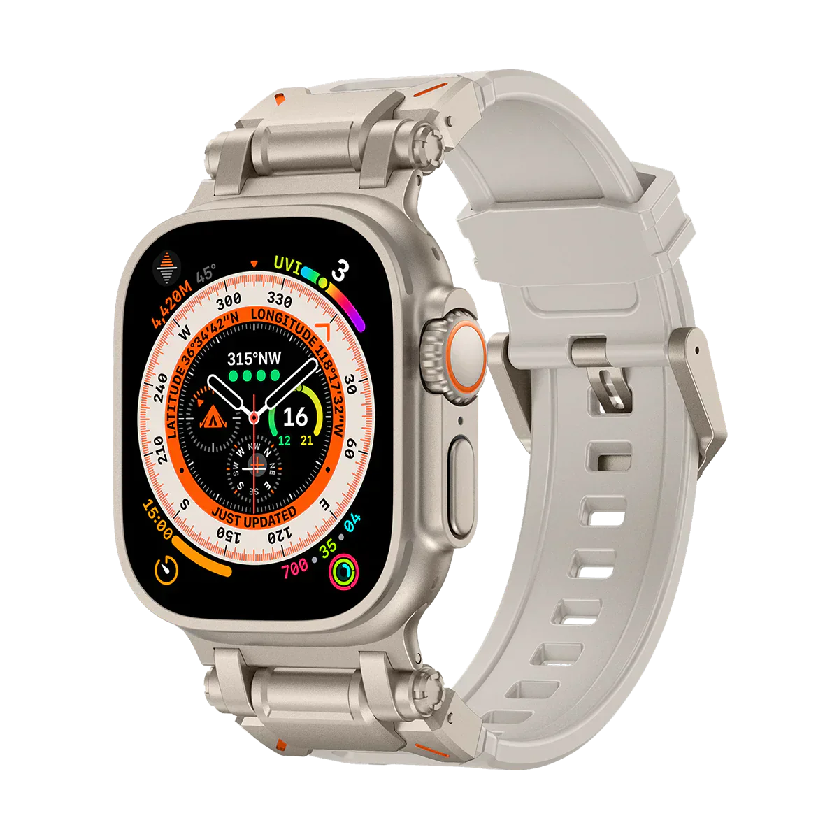 Új titán fém fej szilikon szíj Apple Watch-hoz