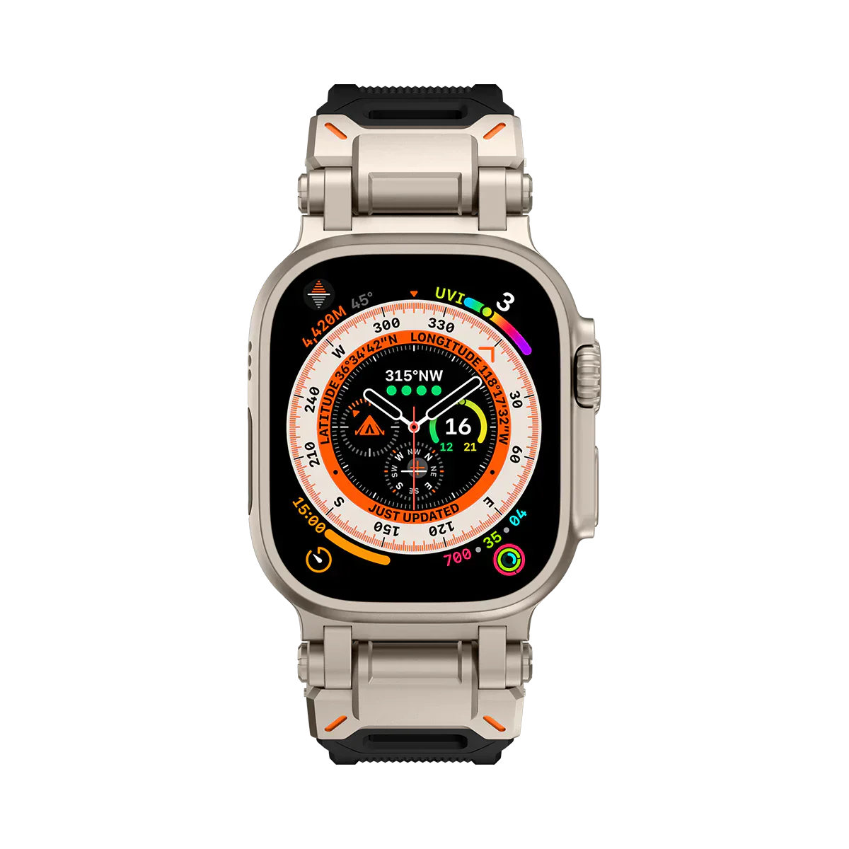 Új titán fém fej szilikon szíj Apple Watch-hoz