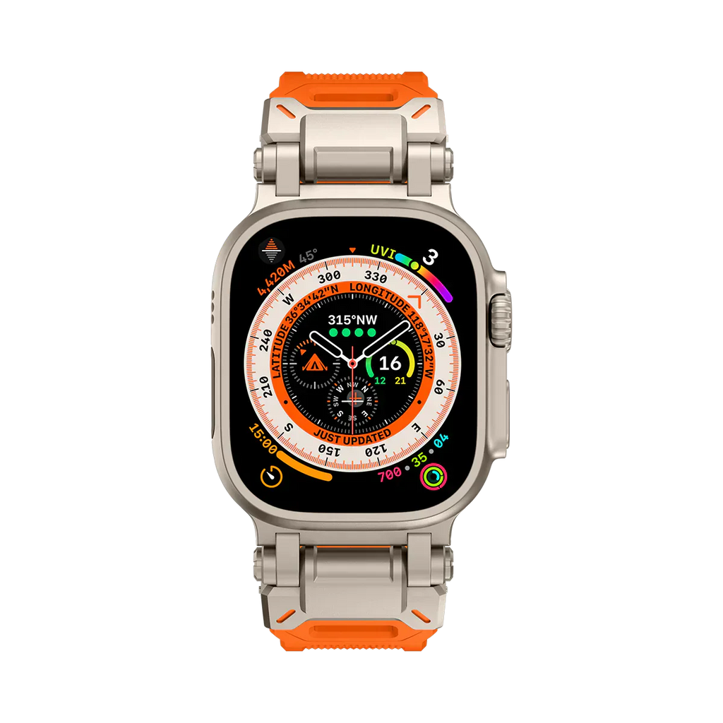 Új titán fém fej szilikon szíj Apple Watch-hoz