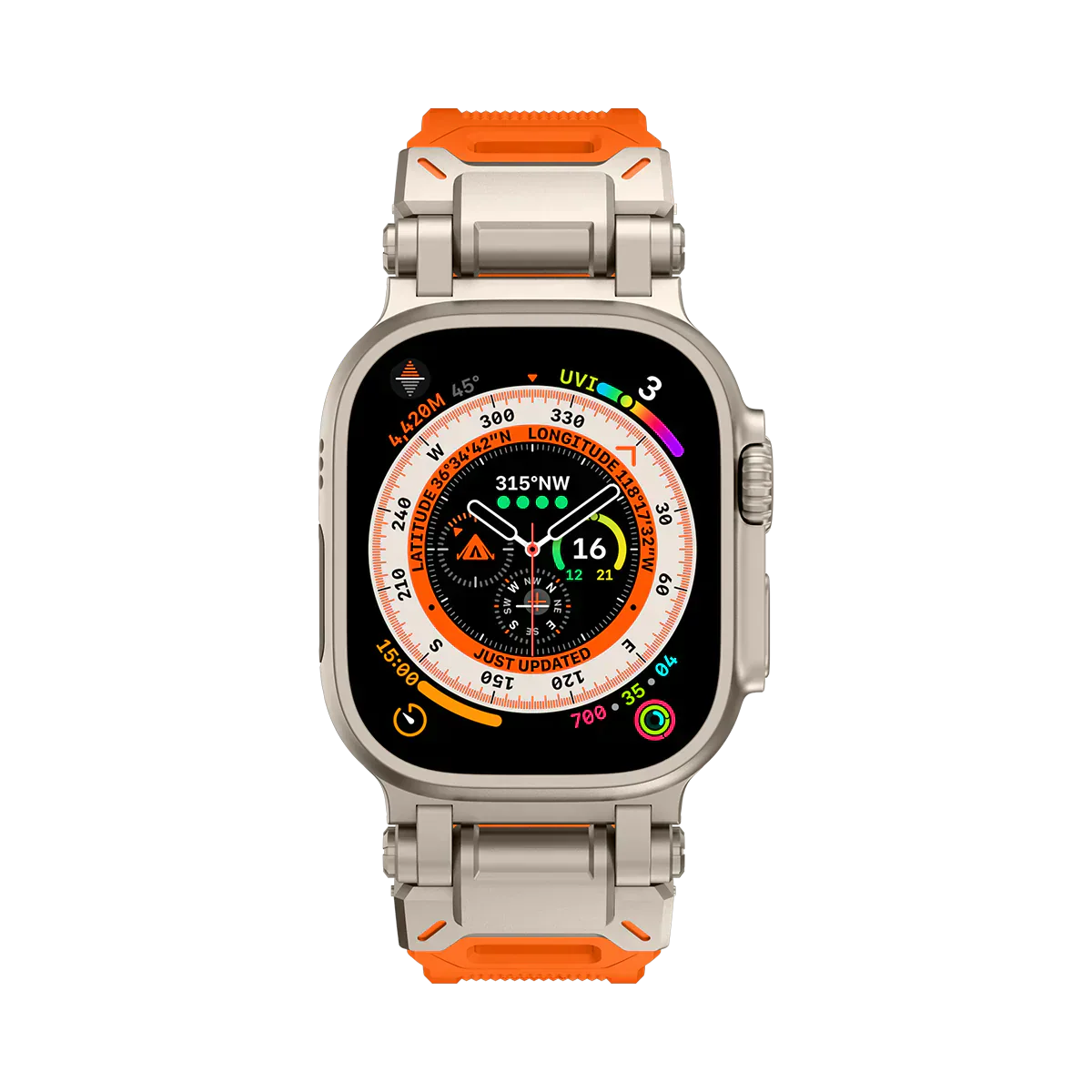Új titán fém fej szilikon szíj Apple Watch-hoz