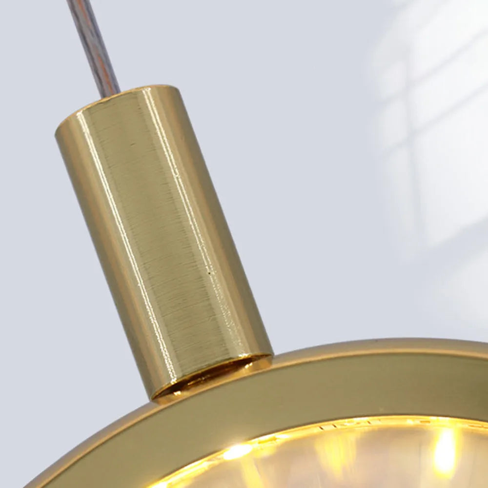 Kristy Morden Spherical Metal Pendant Light, Gold Finish, LED Bulb Included