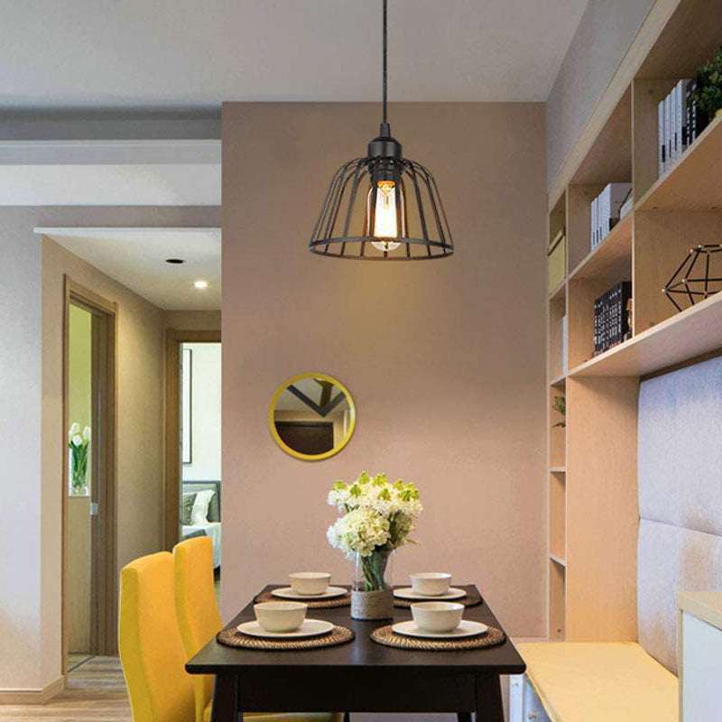 Nexera Black Iron Industrial Pendant Lamp for Entryways and Kitchens