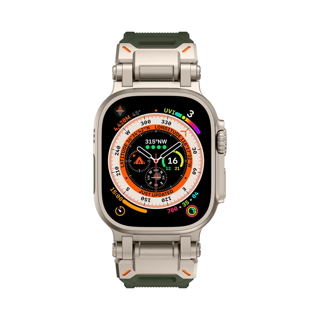 Új titán fém fej szilikon szíj Apple Watch-hoz