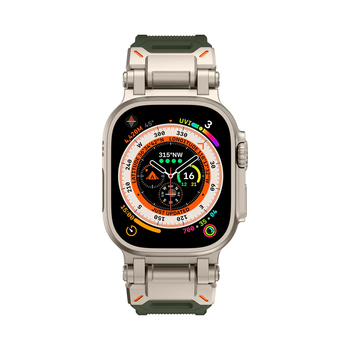 Új titán fém fej szilikon szíj Apple Watch-hoz