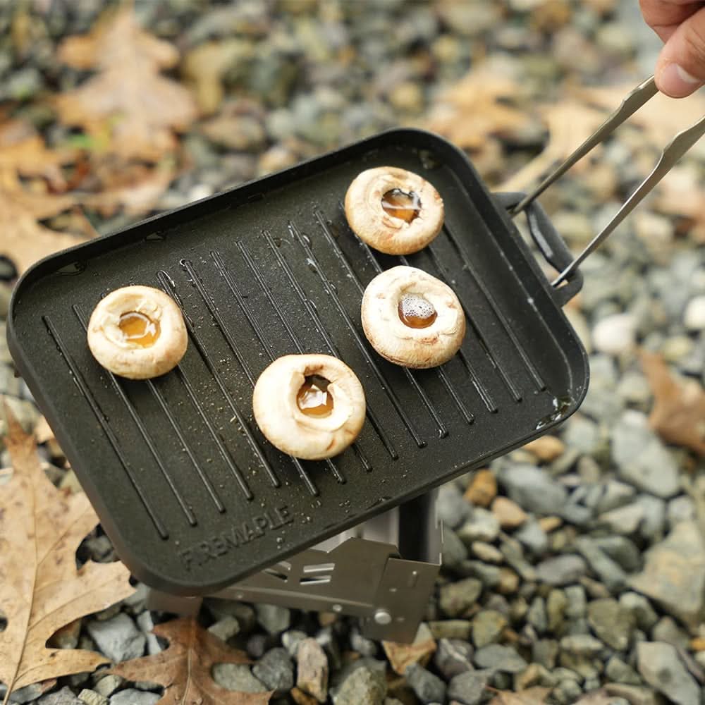 Sada grilovacích plátů TrailForge Mini z odolného hliníku pro venkovní vaření při kempování