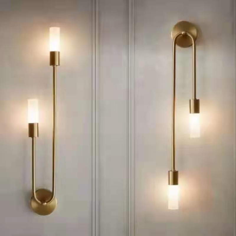 Rime Modern Wall Sconce for Bedeside Gold 2 PCS - Neutralighting