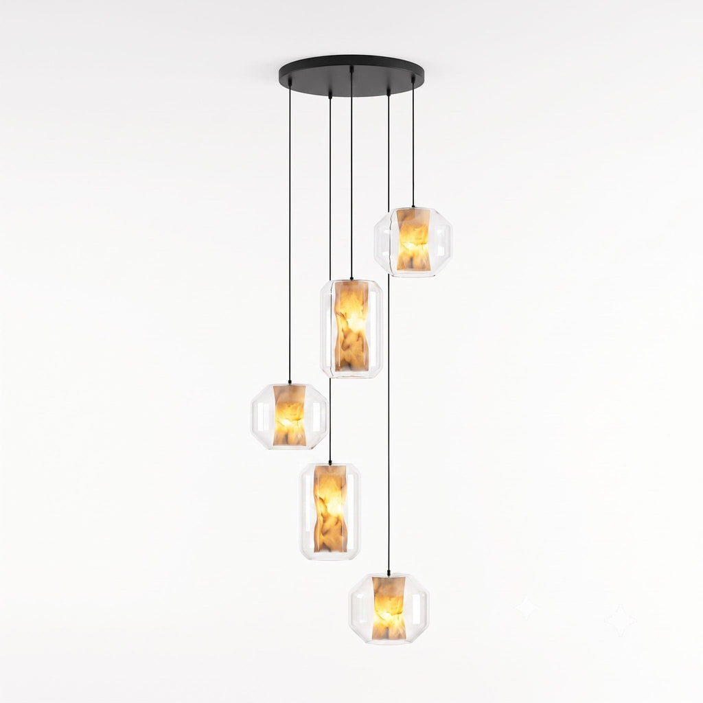 Alabaster Glass Cylinder Pendant Light - Vakkerlight