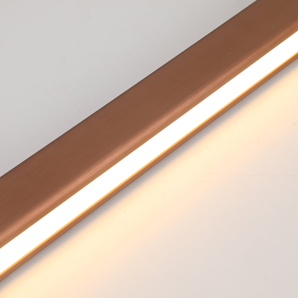 Suspension LED linéaire moderne modèle Thala — Structure en métal, noir/marron