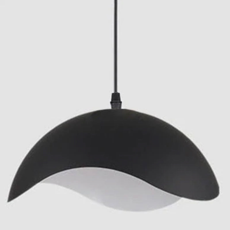 Suspension simple Valentina — abat-jour coloré, structure en bois et métal